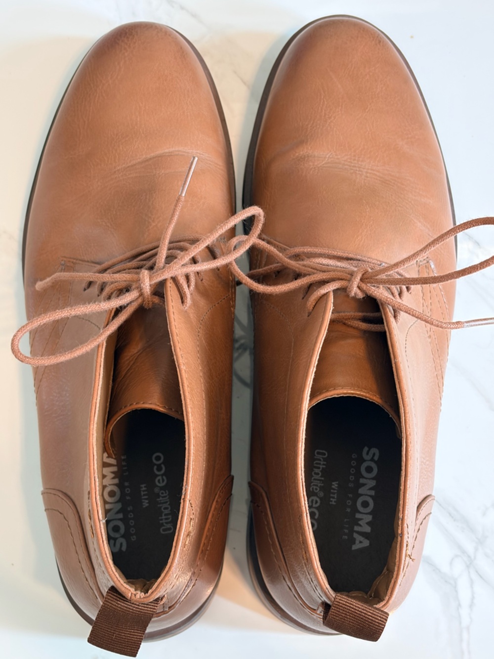 SONOMA Men's Tan Leather Chukka Boots Excellent Condition